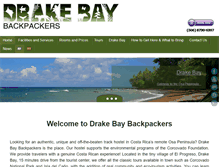 Tablet Screenshot of drakebaybackpackers.com